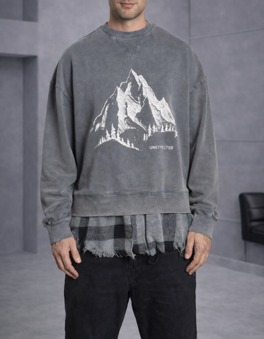 Мъжка блуза LAYERED MOUNTAIN SWEAT